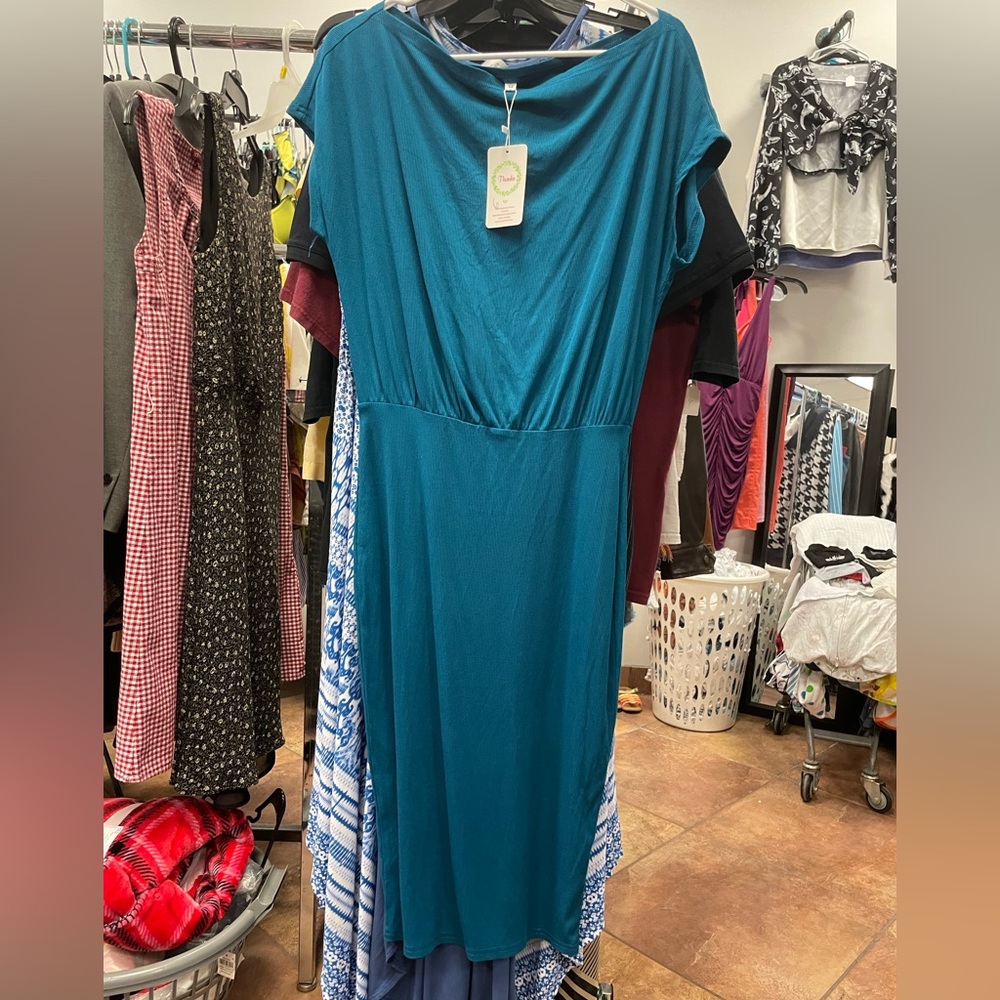 Elegant Teal Dress